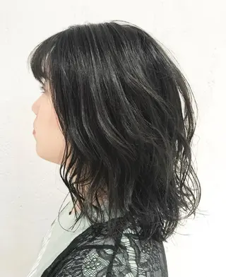 セミロング カラー ヘアアレンジ マツエク・マツパ 韓国ヘア🇰🇷/ レイヤーカット✂︎のヘアスタイル