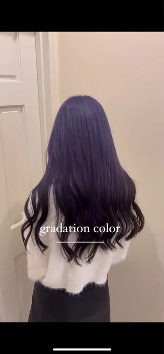 ロング カラー りく レイヤーカット ケアブリーチのヘアスタイル