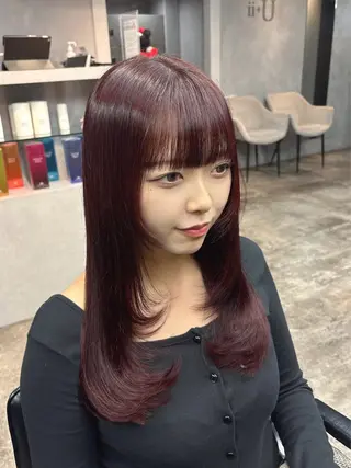 ロング カラー レイヤーカット×暖色 カラー🎀ASAKAのヘアスタイル