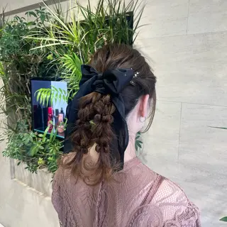 ミディアム ヘアアレンジ ヘアアレンジ /ネイル/美波のヘアスタイル