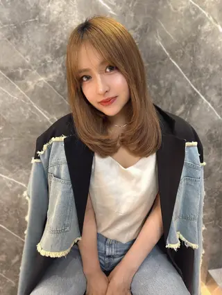 ミディアム Haruna 💜のヘアスタイル