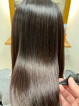 ロング 髪質改善/マツパ 垢抜け透明カラー衣笠のヘアスタイル