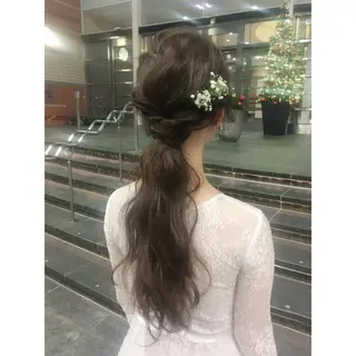 ロング カラー ヘアアレンジ EMANON天神所属・Hitomi Ezakiのヘアスタイル