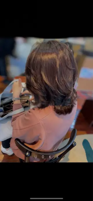 ミディアム カラー ヘアアレンジ 福見 美保のヘアスタイル