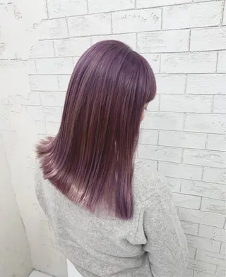 セミロング 韓国風透明感カラー 💎YUI💎のヘアスタイル