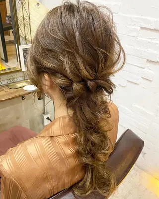 ロング まつパ・ヘアセット ♡Chinami♡のマツエク・マツパデザイン