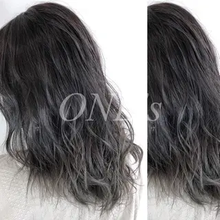 セミロング カラー メンズカット/波巻き TAKUMAのヘアスタイル