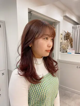 セミロング カラー 山下夕月 ショート🫧ボブのヘアスタイル