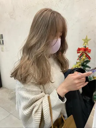 ロング カラー DEAN所属・KEIGO/パーマ ハイトーン/DEANのヘアスタイル