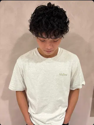 パーマ メンズ 和泉市フルール 古賀　薫のヘアスタイル