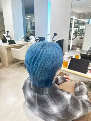 ショート カラー 推し活/韓国/ブリー チカラーminamiのヘアスタイル