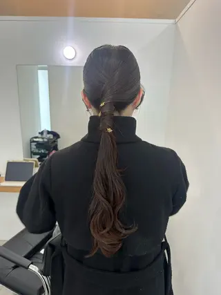 ロング ヘアアレンジ 海外ヘア/透明感カラ ー🍒nao.のヘアスタイル