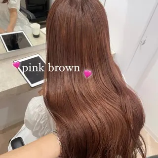 ロング 顔まわり🎀ピンク 💖ゆうなのヘアスタイル