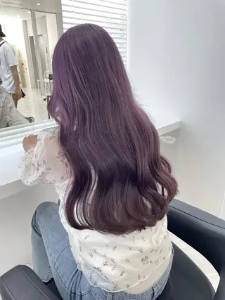 カラー 🍀暗め透け感🍀 赤み消しカラー🍀のヘアスタイル