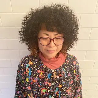 ミディアム カラー パーマ ヘアアレンジ キッズ ネイル マツエク・マツパ 中元 淳のヘアスタイル