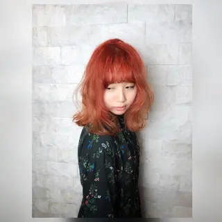 ミディアム カラー 圧倒的美髪ストレート ツダケイタロウのヘアスタイル