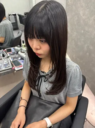 ミディアム ハイトーン/似合わせ カット Shoseiのヘアスタイル