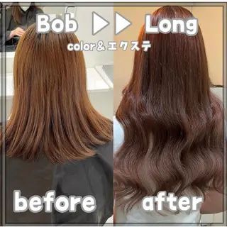 ロング カラー MOE🐈‍⬛🎀 エクステ/ワンホンのヘアスタイル
