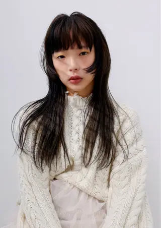 ロング 田中 来夢のヘアスタイル