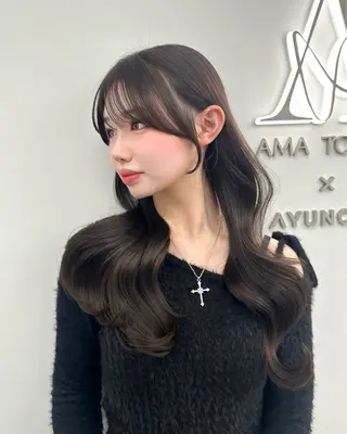 ロング カラー 🇰🇷韓国風くびれ ヘア🇰🇷中村優大のヘアスタイル