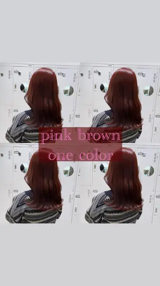 セミロング カラー ピンクカラー🎀/ ミルクティー🍼花音のヘアスタイル