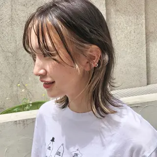 ミディアム カラー レイヤー/ブリーチ ♥️【木坂 桃歌】のヘアスタイル
