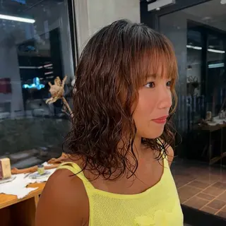 ミディアム パーマ 【ブリーチ特化】 イマダナツミのヘアスタイル