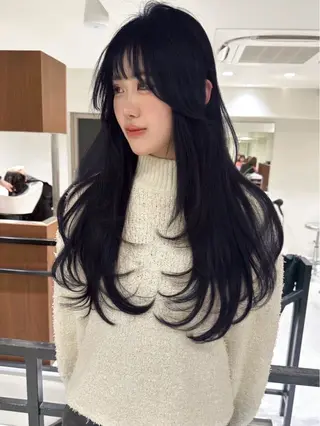 ロング カラー 韓国風/艶カラー/ 透明感/水野啓太のヘアスタイル
