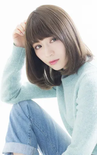 ミディアム カラー Agu hair rupia 金沢店所属・金沢美容室/ 艶髪/夜営業/JINのヘアスタイル