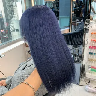 セミロング カラー ZYNX所属・MAHIRO/複雑 履歴/ハイトーンのヘアスタイル