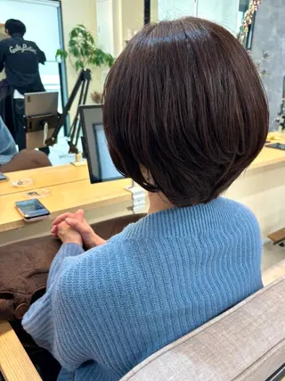 ショート カラー 桜木町2分/くびれ /ボブ/ナチュラルのヘアスタイル