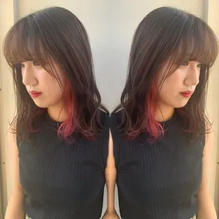 セミロング カラー ヘアアレンジ 竹内啓太 ボブのヘアスタイル