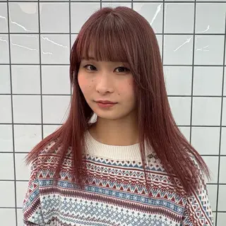 ロング カラー ❣️星野のあ❣️ 優しいダブルブリーチのヘアスタイル