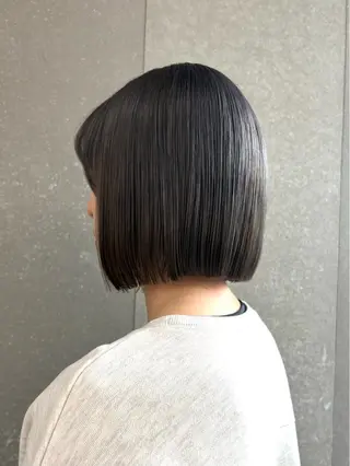 ミディアム ボブ/くびれボブ/ 髪質改善/Ru-kaのヘアスタイル