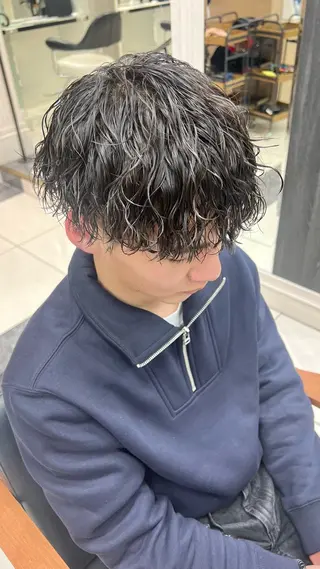 ショート パーマ🌀 メンズスタイルゆうなのヘアスタイル