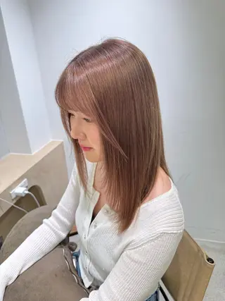 カラー ulu名古屋栄所属・落合しほ/韓国ヘア/ 髪質改善/縮毛矯正のヘアスタイル