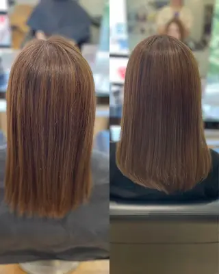 ミディアム 藤本 幸乃のヘアスタイル