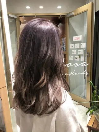 セミロング La fith hair rond 立川店所属・kyosuke 透明感カラーのヘアスタイル