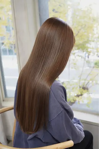 ロング カラー 🪞透けヘア髪質改善 艶ベージュ/nagiのヘアスタイル