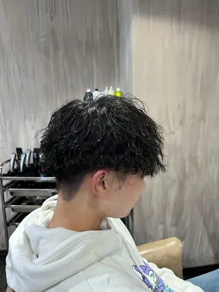 パーマ メンズ 韓国風パーマ💙 毛流れパーマみくのヘアスタイル