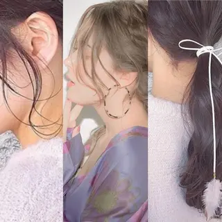ミディアム カラー パーマ ヘアアレンジ メンズ キッズ ネイル マツエク・マツパ premier modelsのヘアスタイル