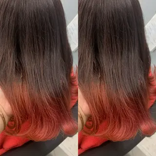 セミロング ブリーチ無しカラー✨ 美鈴のヘアスタイル