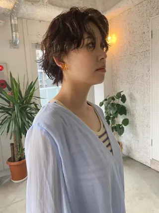 ショート カラー パーマ steed tokyo所属・KOOKI スティードトーキョーのヘアスタイル