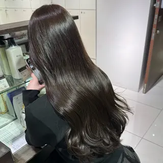 ロング カラー ヘアアレンジ ブリーチなしカラー /ベージュ/安形翔のヘアスタイル