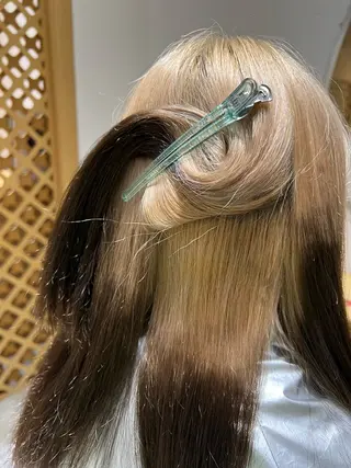 ミディアム カラー 垢抜けハイトーン×ブ ロウリストAZUKIのヘアスタイル