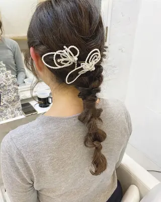 セミロング カラー ヘアアレンジ マツエク・マツパ アイブロウ Noah's　Ark所属・透明感カラー🫧ヘア セット🫧松本菜月の眉毛・アイブロウイメージ