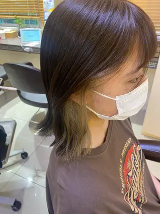 ミディアム カラー ✨垢抜け✨3Dカラー 山本美侑のヘアスタイル