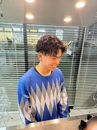 パーマ メンズ カラーモデル募集中 🎨三ッ峰悠貴のヘアスタイル