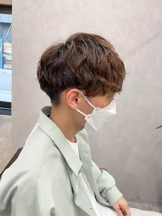 ショート パーマ メンズ いなみね はるきのヘアスタイル