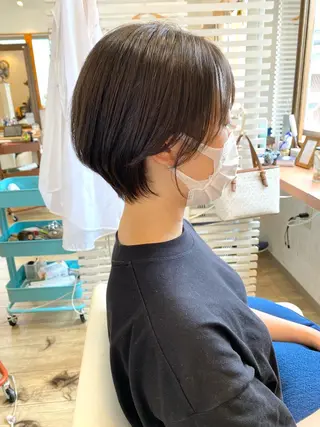 ショート ショート、ボブ シマダマサトのヘアスタイル